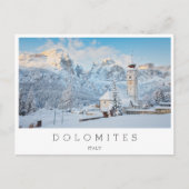 Schneekirche mit Berghang Postkarte (Vorderseite)