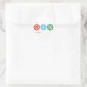 Schneeklocken-Trio-Geschenk-Tags Runder Aufkleber (Tasche)