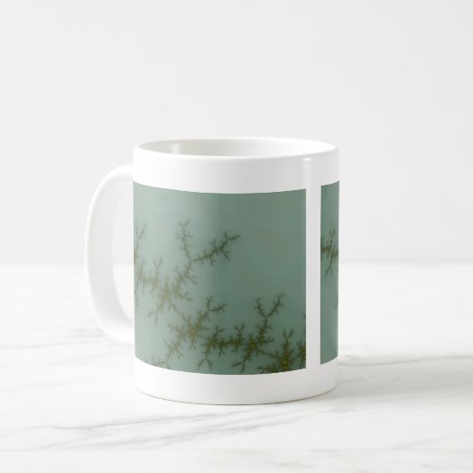 Schneekönchen - Fraktal Art Kaffeetasse (Vorderseite Links)
