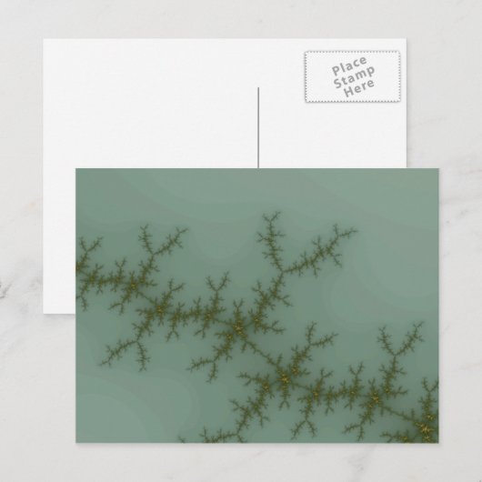 Schneekönchen - Fraktal Art Postkarte (Vorne/Hinten)