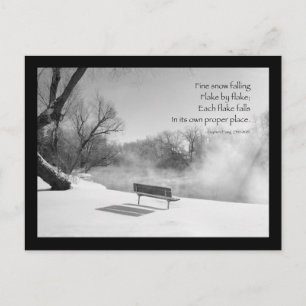 Schneeköne in Stille Postkarte