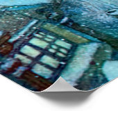 Schneekönigin auf einer Winternacht Dulac Illustra Poster (Ecke)