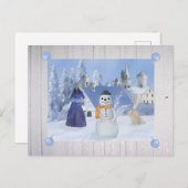 Schneekönigin Postkarte (Vorne/Hinten)