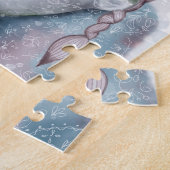 Schneekönigin und Polar-Bär in sanfter Wasserfarbe Puzzle (Seite)