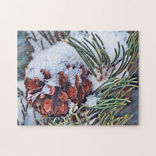 Schneekönner Cone Art Winterpuzzle Puzzle (Horizontal)