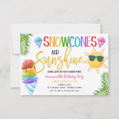 Schneekoppe und Sonnenschein-Party Einladung (Vorderseite)