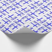 Schneekoppel in FINNLAND und Finnisch-Flaggen-Gesc Geschenkpapier (Ecke)