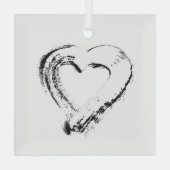 Schneekornament Ornament Aus Glas (Rückseite)