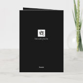 Schneekörnchen Feiertagskarte (Rückseite)