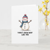 Schneekörper wie du Snowman Puppenkarte Liebe Karte (Gelbe Blume)