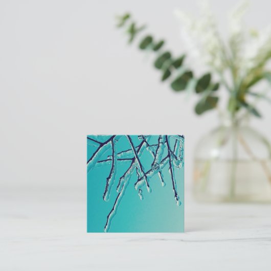 Schneekräfte Quadratische Visitenkarte (Stehend Vorderseite)