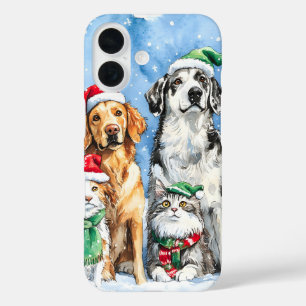 Schneekrallen Festliches Süßes Weihnachten Haustie iPhone 16 Hülle