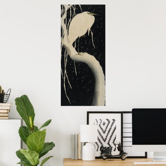 Schneekranich Poster (Heimbüro)