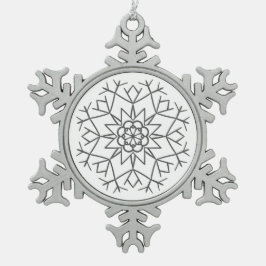Schneekristall Zinn Weihnachtsschmuck Schneeflocken Zinn-Ornament