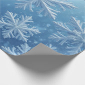Schneekristalle Geschenkpapier (Ecke)