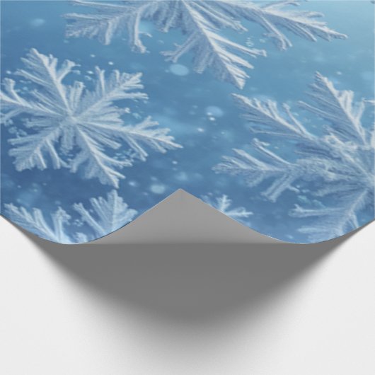 Schneekristalle Geschenkpapier (Ecke)