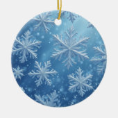 Schneekristalle Keramik Ornament (Vorne)