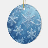 Schneekristalle Keramik Ornament (Links)