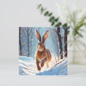 Schneeküche Offenbarung: Der Hasslauf Feiertagskarte (Stehend Vorderseite)