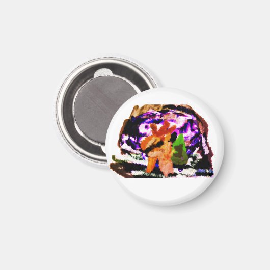 Schneekugel Magnet (Vorderseite/Rückseite)