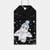 Schneekugel mit Winterhut Geschenkanhänger (Vorderseite)