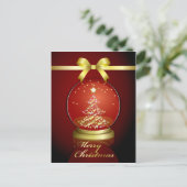 Schneekugel Postkarte (Stehend Vorderseite)