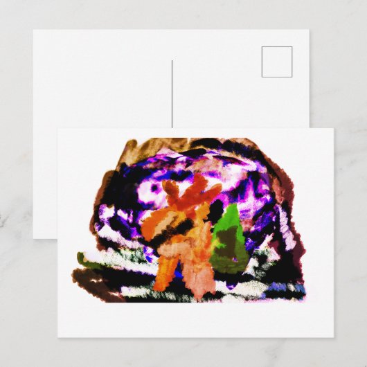 Schneekugel Postkarte (Vorne/Hinten)