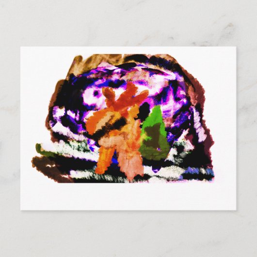 Schneekugel Postkarte (Vorderseite)