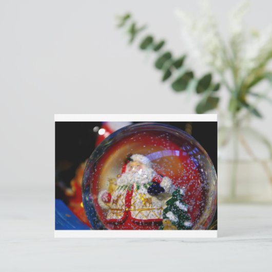 Schneekugel. Postkarte (Stehend Vorderseite)