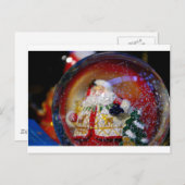 Schneekugel. Postkarte (Vorne/Hinten)
