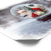 Schneekugel Santa Fotodruck (Ecke)