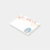 Schneekugel-Weihnachts-Pinguin-Post-It-Notizen Post-it Klebezettel (angewinkelt)
