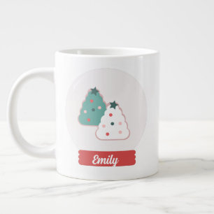Schneekugel-Weihnachtsbaum-Kekse Jumbo-Tasse