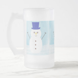 Schneekunst Mattglas Bierglas