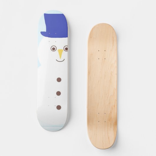 Schneekunst Skateboard (Vorderseite)