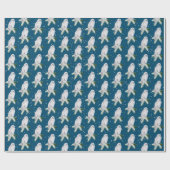 Schneekuschel auf Kiefer Geschenkpapier (Flach)