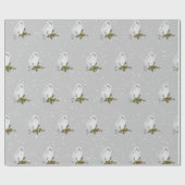 Schneekuschel auf Kiefern und Bereren Geschenkpapier (Flach)