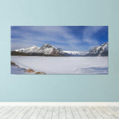Schneeküss Minnewanka Panorama Leinwanddruck (Insitu (Holzboden))