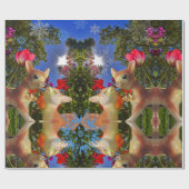 SCHNEELAKEN IN WONDERLAND Weihnachtsverpackungspap Geschenkpapier (Flach)