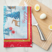 Schneelandschaft anpassen geschirrtuch (Viertel Falte)