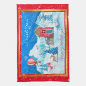 Schneelandschaft anpassen geschirrtuch (Vertikal)