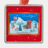 Schneelandschaft anpassen ornament aus metall (Vorne)