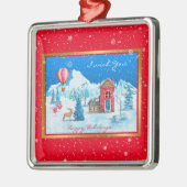 Schneelandschaft anpassen ornament aus metall (Links)