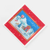 Schneelandschaft anpassen serviette (Ecke)