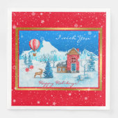 Schneelandschaft anpassen serviette (Vorderseite)