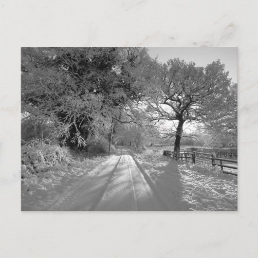 Schneelandschaft: Cheshire Postkarte (Vorderseite)