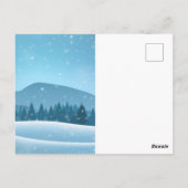 Schneelandschaft im Winter Postkarte (Rückseite)