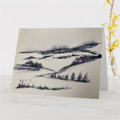 Schneelandschaft karte (Gelbe Blume)