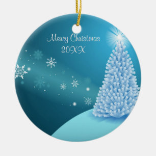 Schneelandschaft Keramikornament