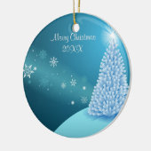 Schneelandschaft Keramikornament (Links)